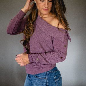 Off Shoulder Adorable Long Sleeves Top
